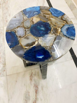 Natural Multi Agate Stone Side Coffee Table Tops Restaurant Outdoor Home... - $390.68+