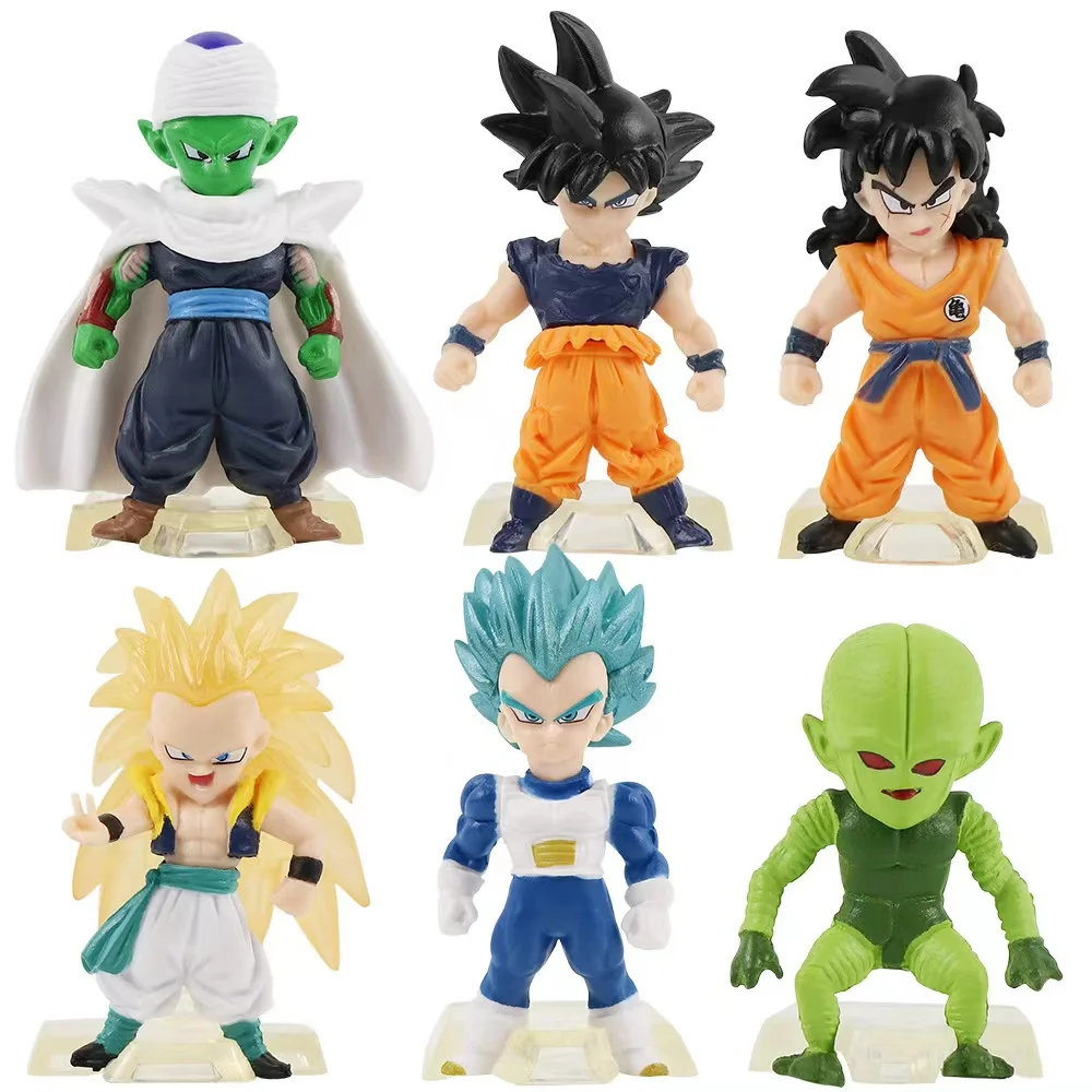 6pcs/Set Anime Dragon Balls Figures Q Version Son Goku Son Goten Son Gohan - £11.15 GBP