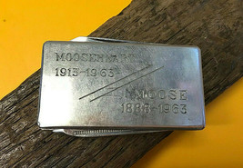 Vtg 1963 Mooseheart Moose Money Clip Pocket Knife Stainless Japan Tool - £23.94 GBP