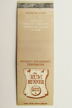 Rum Runner  Port of Los Angeles San Pedro, California Restaurant Matchbook Cover - £1.15 GBP