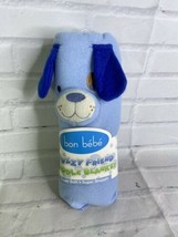 Bon Bebe Fuzzy Friend Cuddle Blanket Dog Puppy Blue Animal Z427B - £35.63 GBP