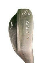 Acuity F5 Stainless Lob Wedge 60* Men&#39;s RH Stiff Steel 35.5&quot; With New Grip - £20.41 GBP