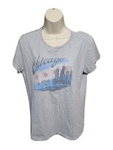 Chicago The Windy City Womens Medium Gray TShirt - £14.09 GBP
