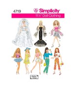 Simplicity 4719 Doll Fancy Clothing Sewing Pattern for Girls by Andrea S... - £18.87 GBP
