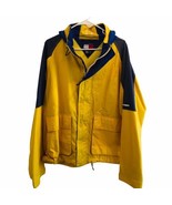 VTG 90&#39;s Tommy Hilfiger Yellow Rain Jacket Men&#39;s Flag Logo Windbreaker H... - £112.04 GBP