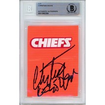 Christian Okoye Auto Kansas City Chiefs Signed Football Pylon Beckett BGS Slab - £79.36 GBP