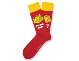 Super Size French Fries Novelty Socks Two Left Feet Med/Large Dress SOX ... - £9.45 GBP