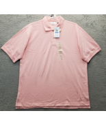 IZOD Polo Shirt Mens XL Pink Pima Cotton Performance Slit Short Sleeve C... - $545.97 MXN