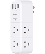 Outlet Extender with Rotating Plug,  Surge Protector 6 AC Multi Plug Wal... - $19.70 CAD