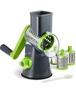 Cheese Grater With Handle, Manual Cheese Shredder With 3 Interchangeable... - £37.75 GBP