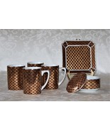 Japanese Tea Set | Vintage Tea Set | Geometric Design - £78.63 GBP