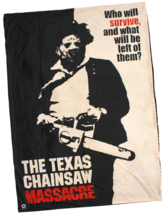 New Creepy Co Texas Chainsaw Massacre Who Will Survive Throw Blanket 60x40&quot; Film - $37.57