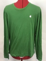 Apple Long Sleeve T-Shirt Green Essential Employee Logo Cupertino Size S - $24.70