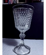 Vintage Indiana Glass Clear Diamond Point 11&quot; Footed Urn Vase Candy Dish... - £14.78 GBP