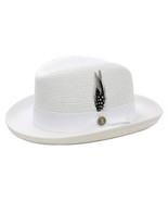 Men Bruno Capelo Summer Spring Soft Straw Style Hat Godfather GF201 White - $85.00