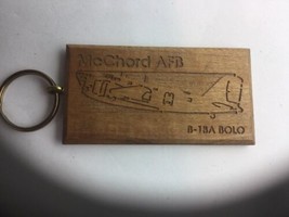 Wooden KEYCHAIN U.S. AIR FORCE McCord AFB B-18A   - $23.71