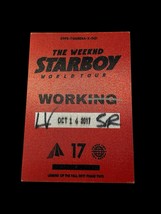 2017 The Weeknd Starboy World Tour Working Pass October 14th, 2017 RARE - $375.25