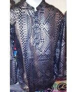 ASSUIT PRINT MEN'S TRIBAL  BLACK  SILVER BOHEMIAN DELUXE SALWAR KAMIZ ATS  - $128.69