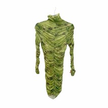 I.AM.GIA Green Celestial Amara Ruched Bodycon Mesh Dress Small - £59.10 GBP