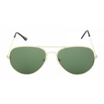 Men&#39;s Classic Vintage Retro Style Sunglasses Gold Metal Frame Green Glass Lens - £10.03 GBP