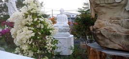 Buddha statue Chinese Buddha Garden Sculpture Natural handmade Marble - £7,000.99 GBP