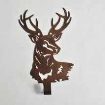Deer BuckWall Mount Metal Coat Bath Robe Hook Cabin Lodge Hunting Bathroom Decor - £7.15 GBP