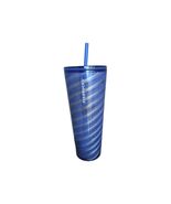 Starbucks Holiday Blue & Silver Swirl Cold Cup Tumbler Venti Siren Mermaid 24oz - $37.99