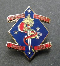 MARINE CORPS 1st BATTALION 4th MARINES LAPEL PIN BADGE 1 INCH USMC - $5.68