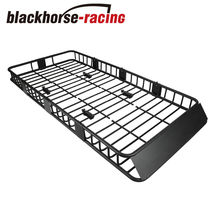 84&quot; Black Steel Heavy Duty Roof Top Rack Top Luggage Cargo Carrier For T... - £146.30 GBP