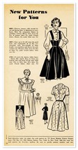 Print Ad TV Radio Mirror Dress Patterns 1956 2/3-Page Newsprint Advertis... - $9.70