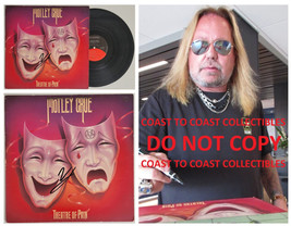 Vince Neil signed Motley Crue Theatre of Pain album vinyl record COA exact proof - £394.44 GBP