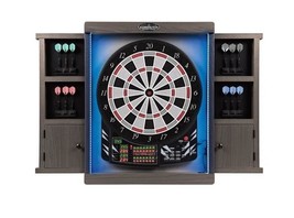 Barrington Billiards Company Electronic Dartboard Cabinet Indoor LED Lights - $82.99