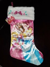 Disney Princess Aurora Cinderella Belle Christmas Stocking Pink NEW 16&quot; - $11.35