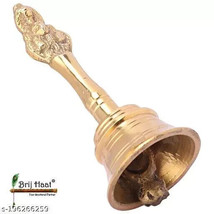 Brass Pooja Ghanti Medium Size 4.5 inch Height Puja Articles - $27.47