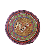 Shipibo Hand Embroidered Round Patch | Snake | 10.5&quot; (27 cm) Diameter - €24,62 EUR