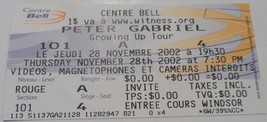 PETER GABRIEL 2002 Bell Ctr. Ticket Stub Growing Up Tour Montreal vg+ Ge... - £7.65 GBP