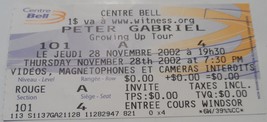 PETER GABRIEL 2002 Bell Ctr. Ticket Stub Growing Up Tour Montreal vg+ Ge... - £7.71 GBP