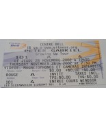 PETER GABRIEL 2002 Bell Ctr. Ticket Stub Growing Up Tour Montreal vg+ Ge... - £7.71 GBP