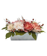 Martha Stewart Collection Peony Floral Centerpiece,  17"L x 8.5"W x 9"H NEW - £18.07 GBP