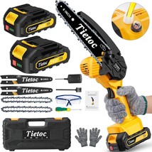 Tietoc Mini Cordless Chainsaw, 6 Inch Handheld Chain Saw With, Upgrade 2023 - $103.95