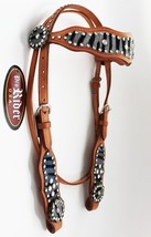 Horse Show Tack Bridle Browband Western Leather Headstall Ash 8422 - $42.56