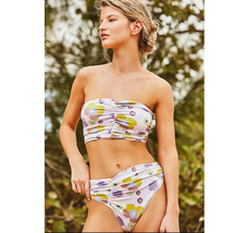 New FREE PEOPLE Beth Richards Delrey Bikini Top + Bottoms $240 LARGE  - £84.73 GBP