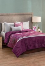 FLOWER PURPLE BLANKET WITH SHERPA VERY SOFTY THICK AND WARM TWIN SIZE - $89.09