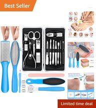 Complete Foot Care Set - 23-in-1 Stainless Steel Pedicure Kit for Family... - $24.70