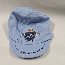 VTG Carters Little Guy on the Go Blue Airplane Plane Blue Baseball Hat Cap 0-3 - £11.89 GBP