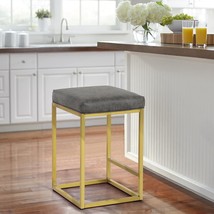 Maison Arts Counter Height 24&quot; Bar Stool For Kitchen Counter Modern Gold... - £81.65 GBP
