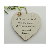 New Home Gift Heart A house is built of walls and beams keepsake  - £15.18 GBP