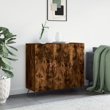 Industrial Rustic Smoked Oak Wooden 3 Door Sideboard Storage Cabinet Unit Wood - £80.49 GBP