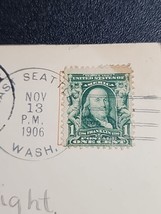 VINTAGE U.S. 1902 Series One Cent Franklin Stamp postmarked 1906 on Postcard 1€ - £747.50 GBP