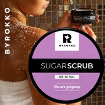 BYROKKO Sugar Scrub | Face &amp; Body Fluffy Scrub with Sugar and Coconut Flakes - £18.30 GBP